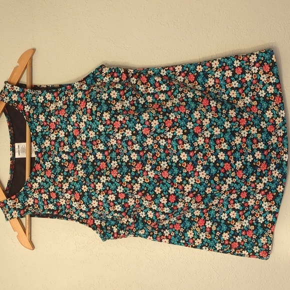 Land's End Tankini swim Beach top micro flower print size 10 - Picture 1 of 6